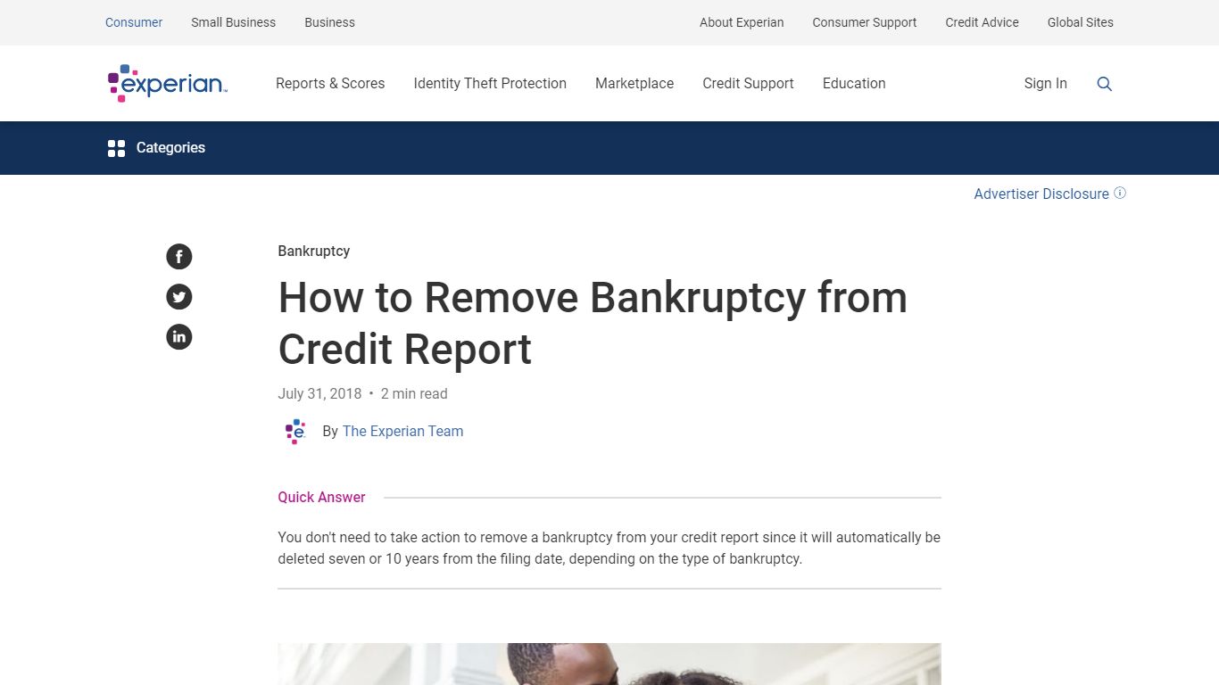 How to Remove Bankruptcy from Credit Report - Experian